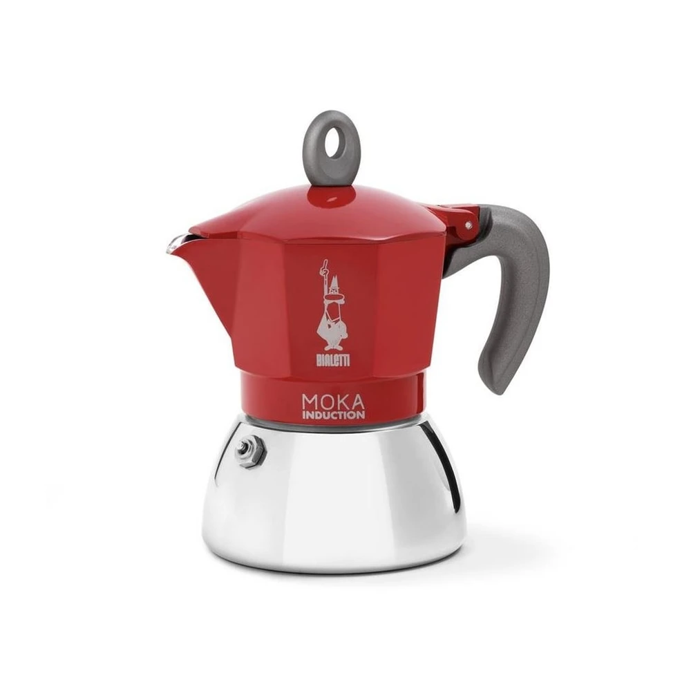 BIALETTI Espressokocher, Aluminium, 2 Tassen, Induktionsherd geeignet, Rot