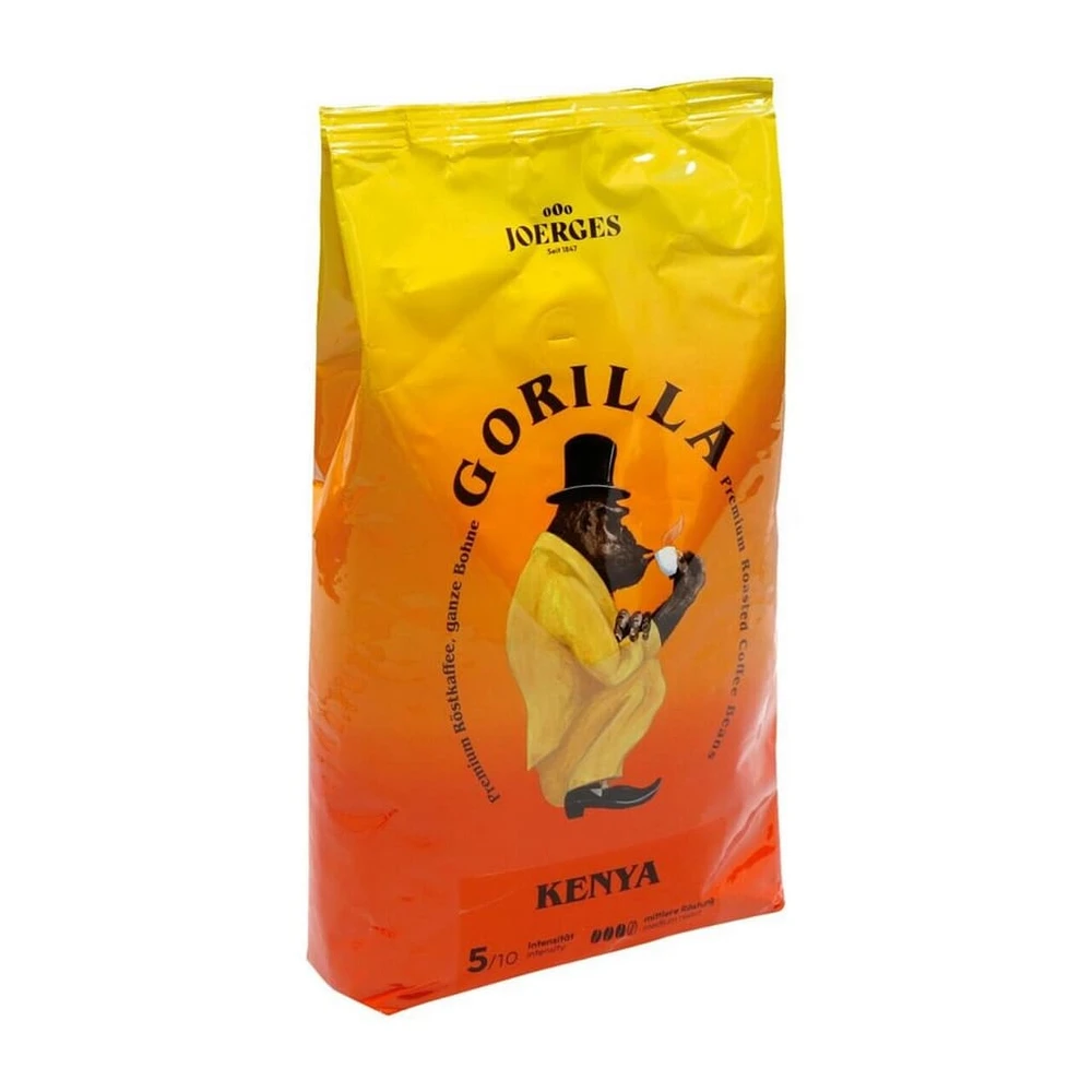 Gorilla Kaffee Kenya, 1 kg, ganze Bohnen, 100% Röstkaffee
