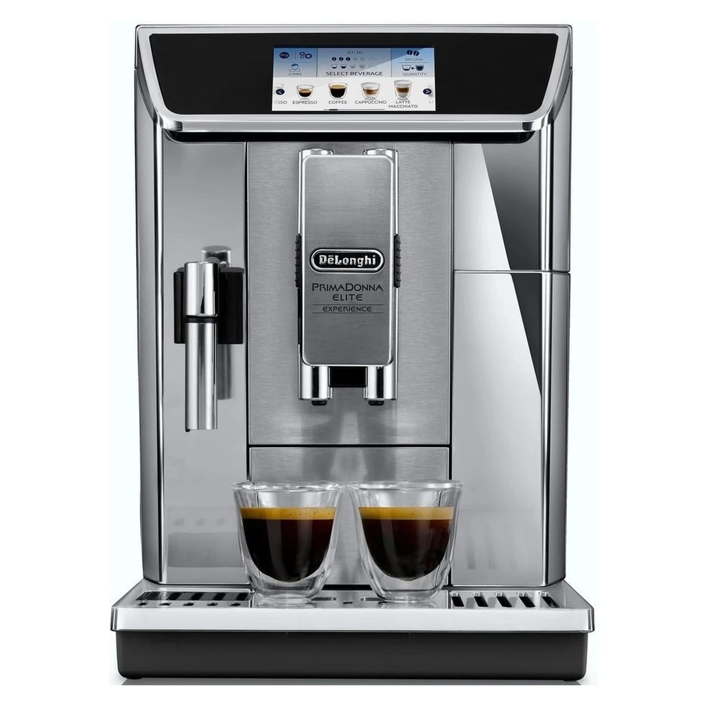 De'Longhi Kaffeevollautomat PrimaDonna Elite Experience ECAM656.85.MS - 18 Rezepte, heiß & kalt, heiße Trinkschokolade, eisgekühlter Kaffee, kalter Milchschaum & mehr