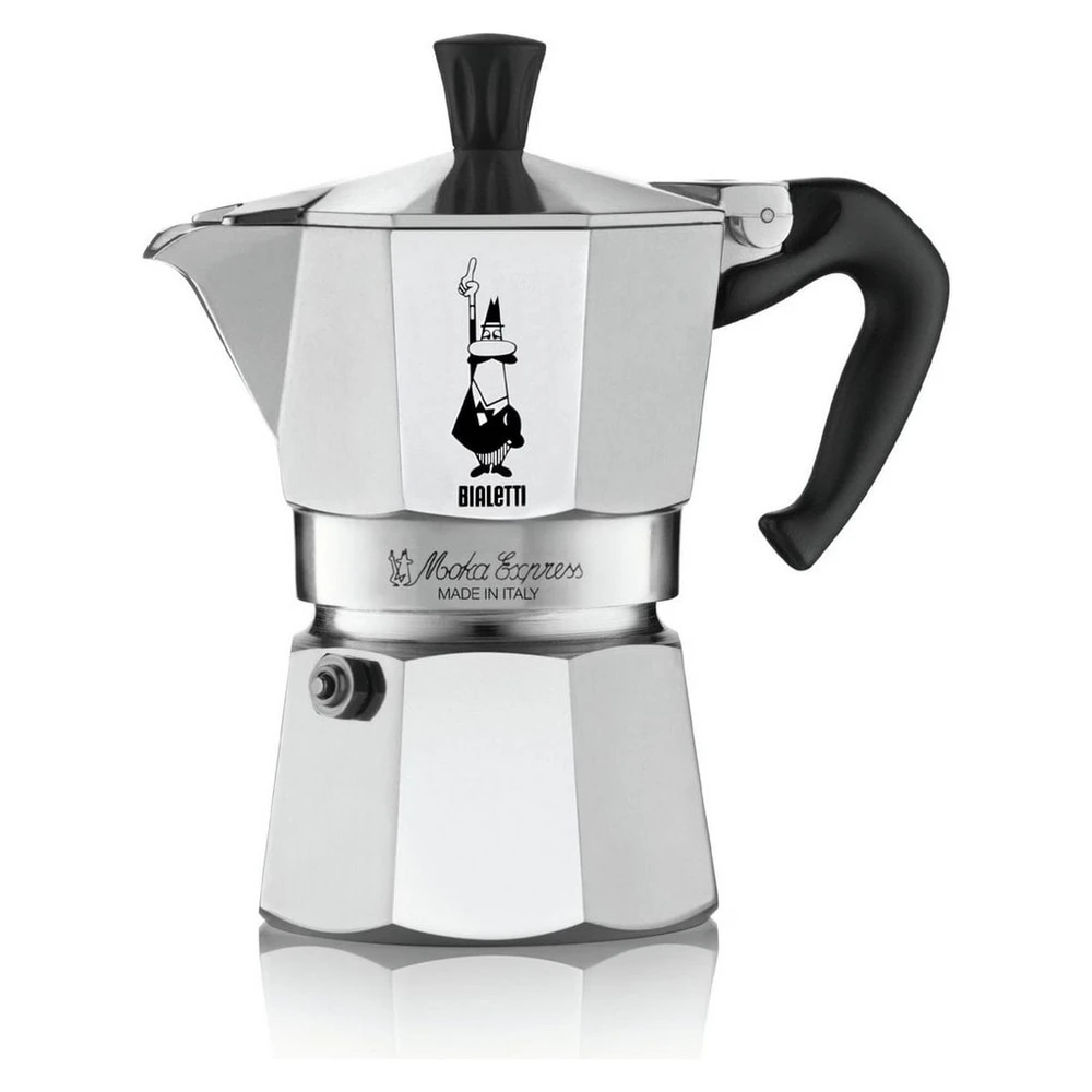 BIALETTI Moka Express Espressokocher, 4 Tassen, Silber