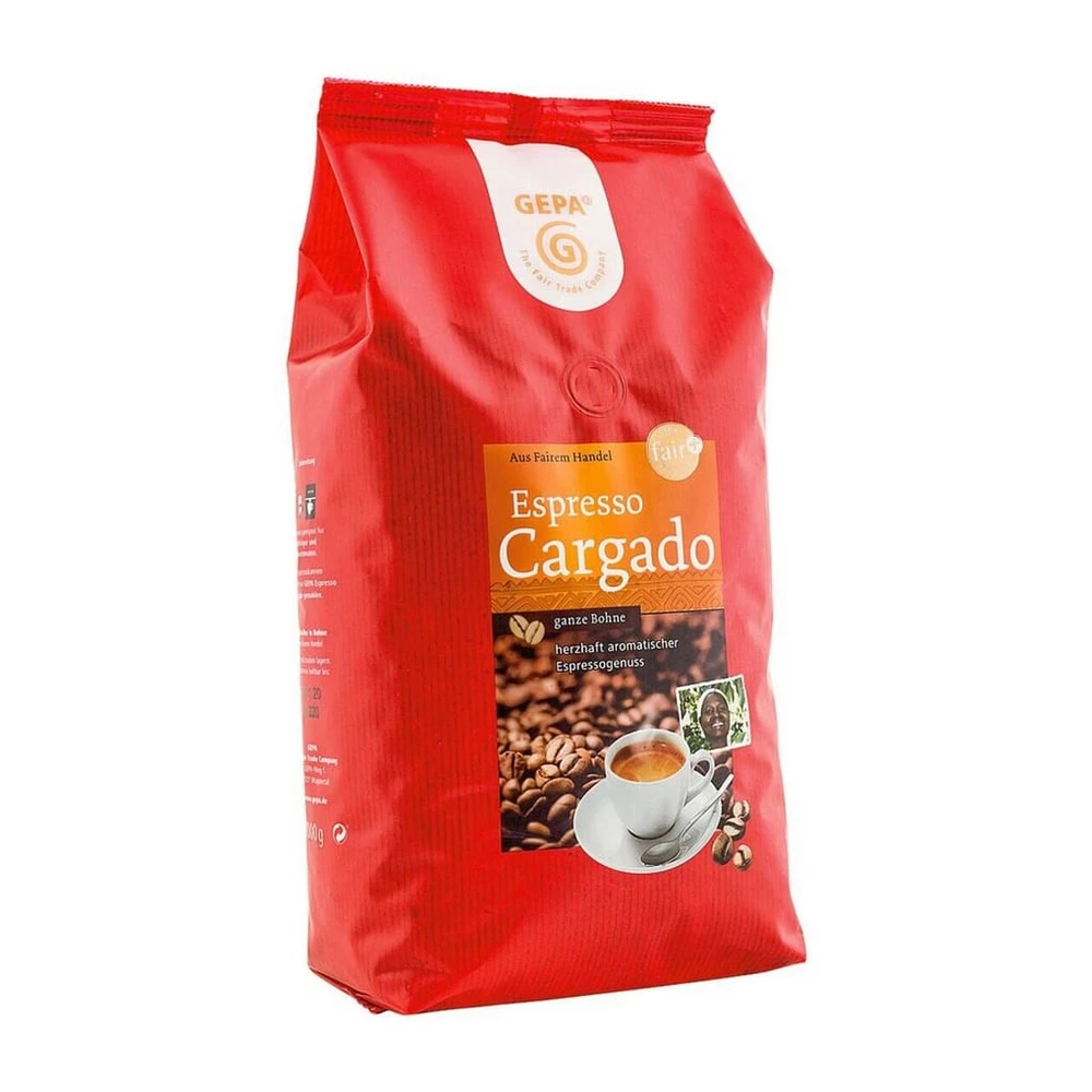 GEPA Kaffee Espresso Cargado, 1000 g, ganze Bohne, vollaromatisch