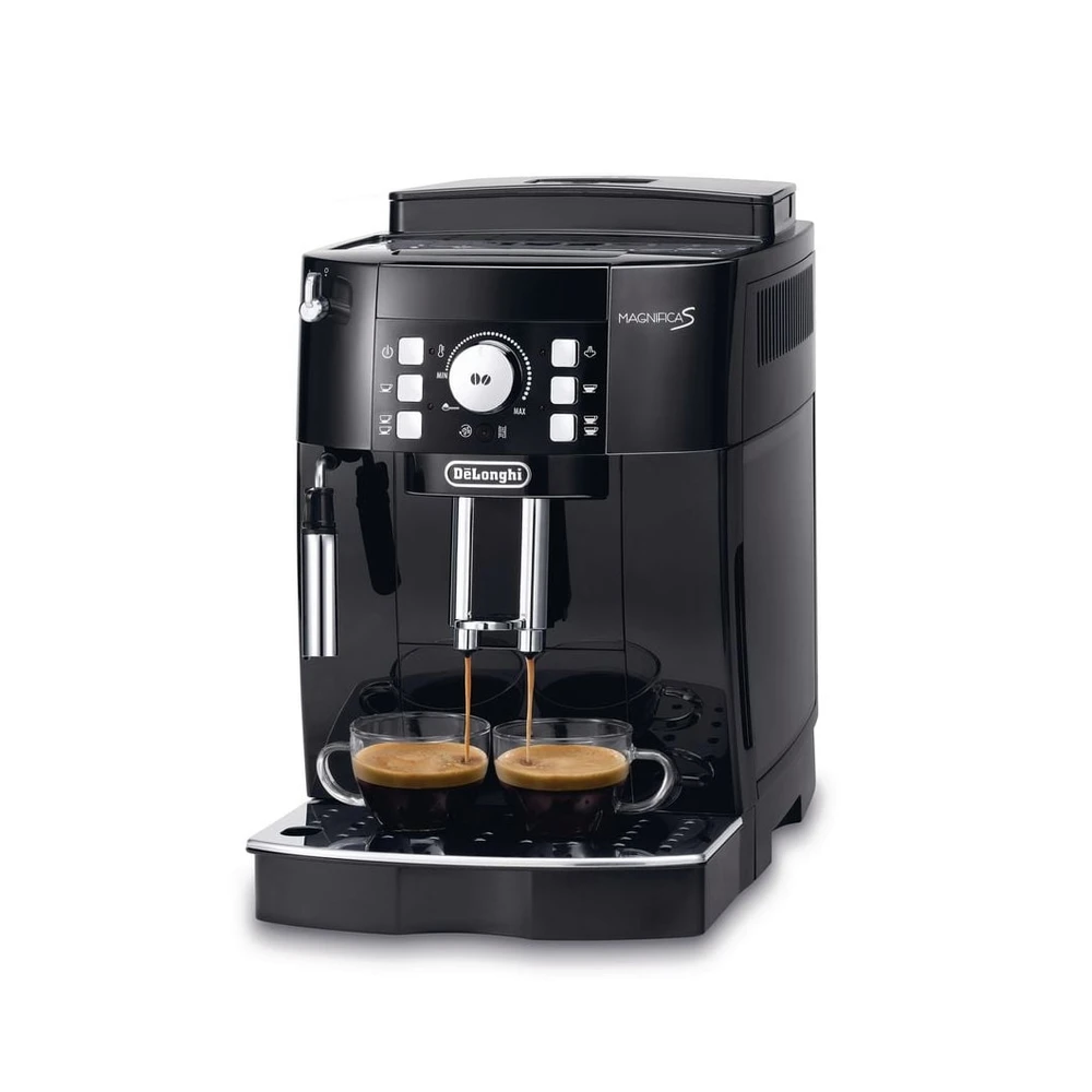 DELONGHI Magnifica S ECAM21.116.B - 5 Kaffeespezialitäten, kompakt, elegantes Design, Direktwahltasten, leichte Bedienung, Kaffeevollautomat Schwarz
