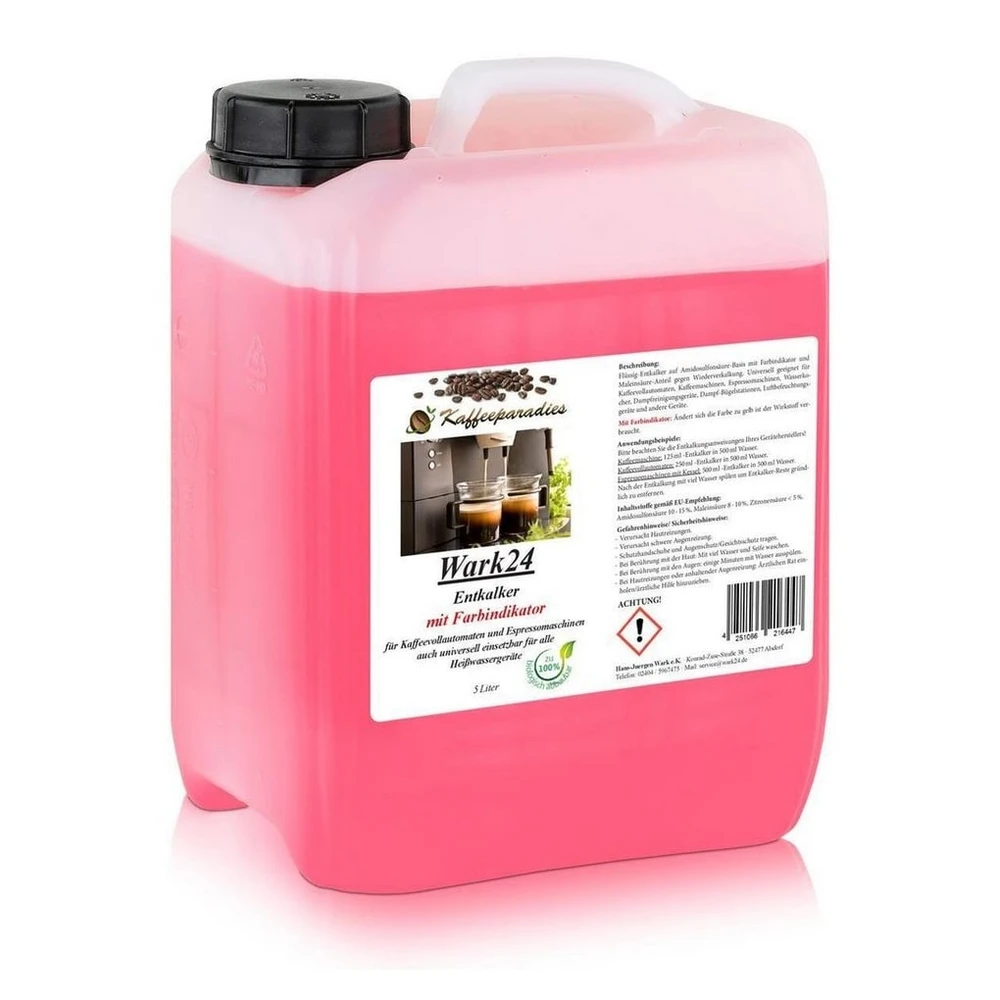 Wark24 Flüssig Entkalker, 5L, mit Farbindikator, für Kaffeevollautomaten