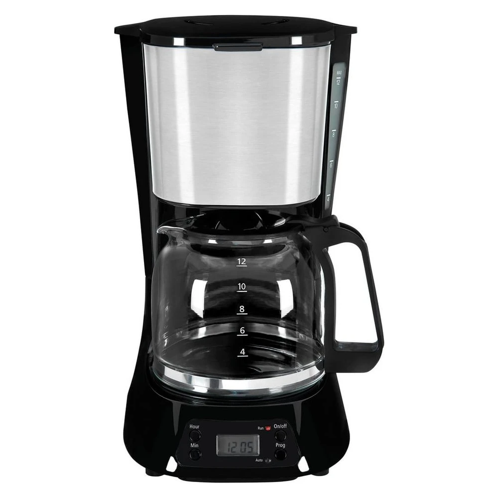 exquisit Filterkaffeemaschine KA 6119 isw, 1,5L, 900W, Timer, Edelstahl
