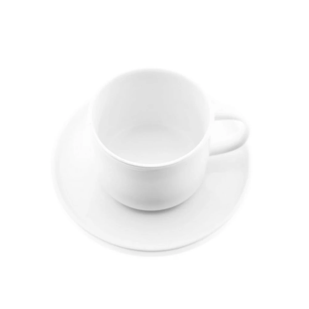 Mulex Kaffeetassen-Set 12-tlg. mit Untertassen, Porzellan, 200 ml