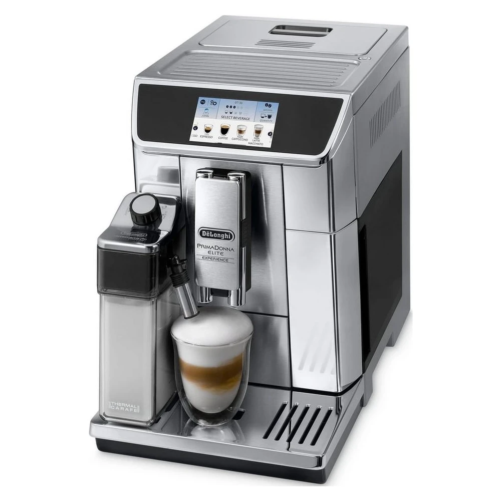 De'Longhi Kaffeevollautomat PrimaDonna Elite Experience ECAM656.85.MS - 18 Rezepte, heiß & kalt, heiße Trinkschokolade, eisgekühlter Kaffee, kalter Milchschaum & mehr